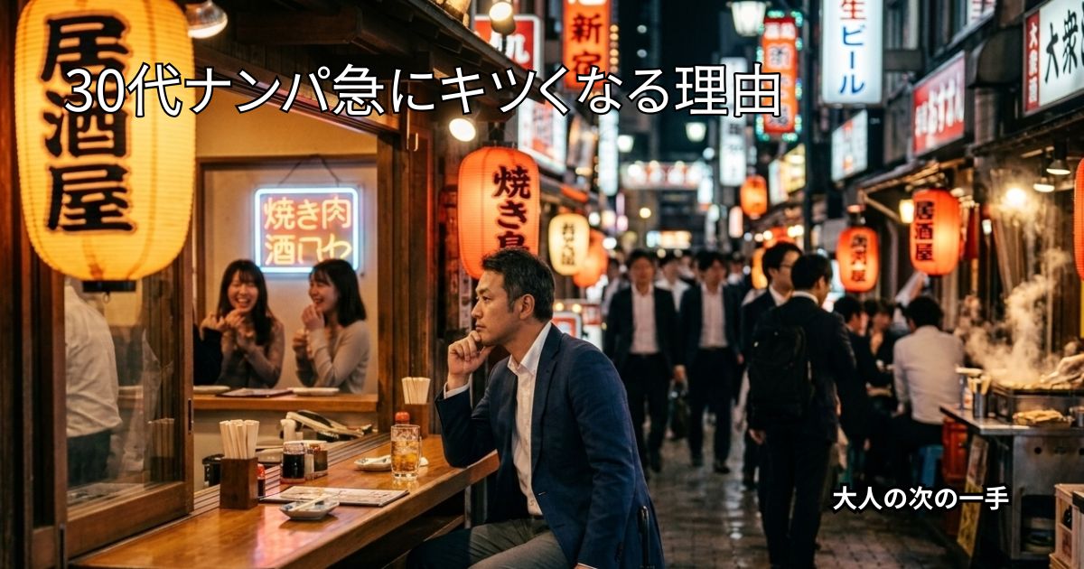 30代のナンパが難しくなる理由を考える男性